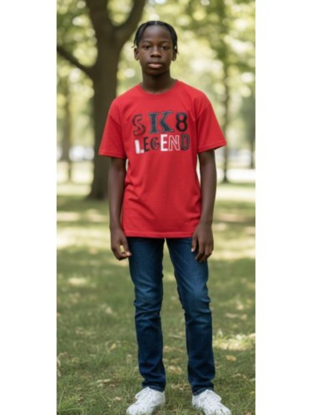 GYMBOREE Red Short Sleeved SK8 LEGEND Top Boys Size 7